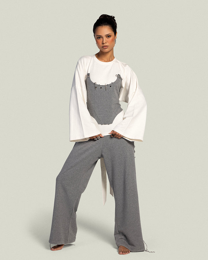 The Corset T-shirt Grey