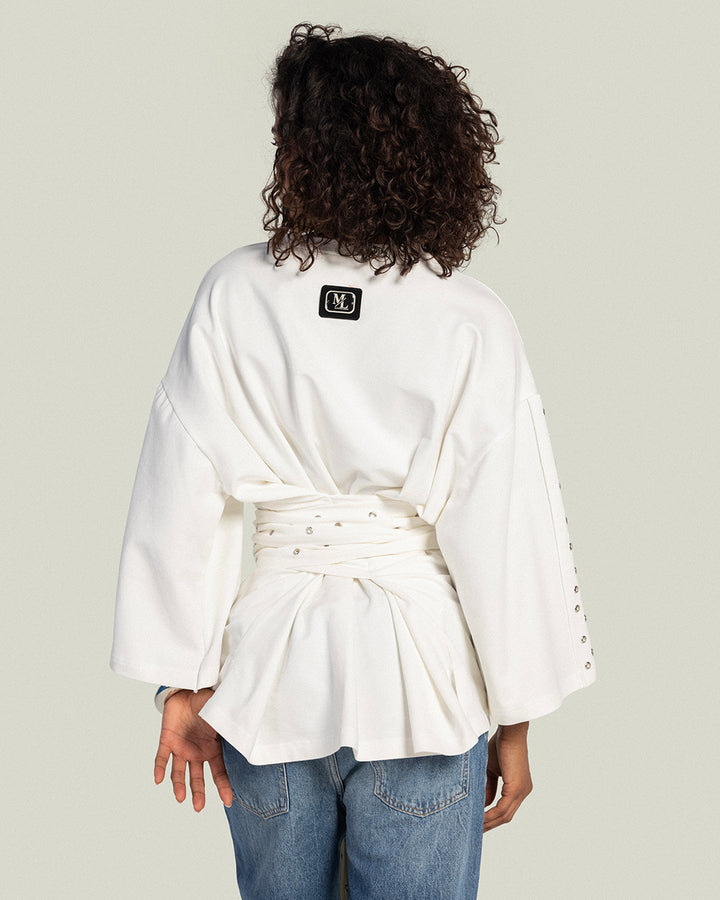The Multi-Way Eyelets T-shirt Pearl