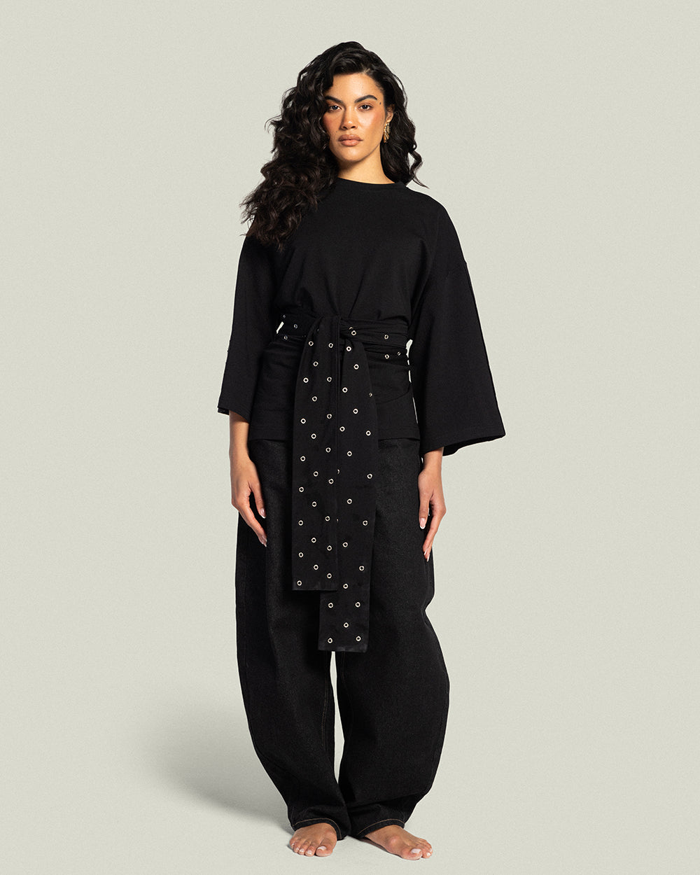 The Multi-Way Eyelets T-shirt Noir