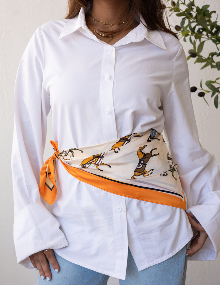 Sunset Polo Square Scarf