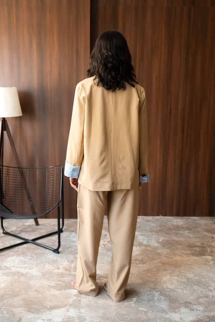 The Classic Mix Blazer - Camel