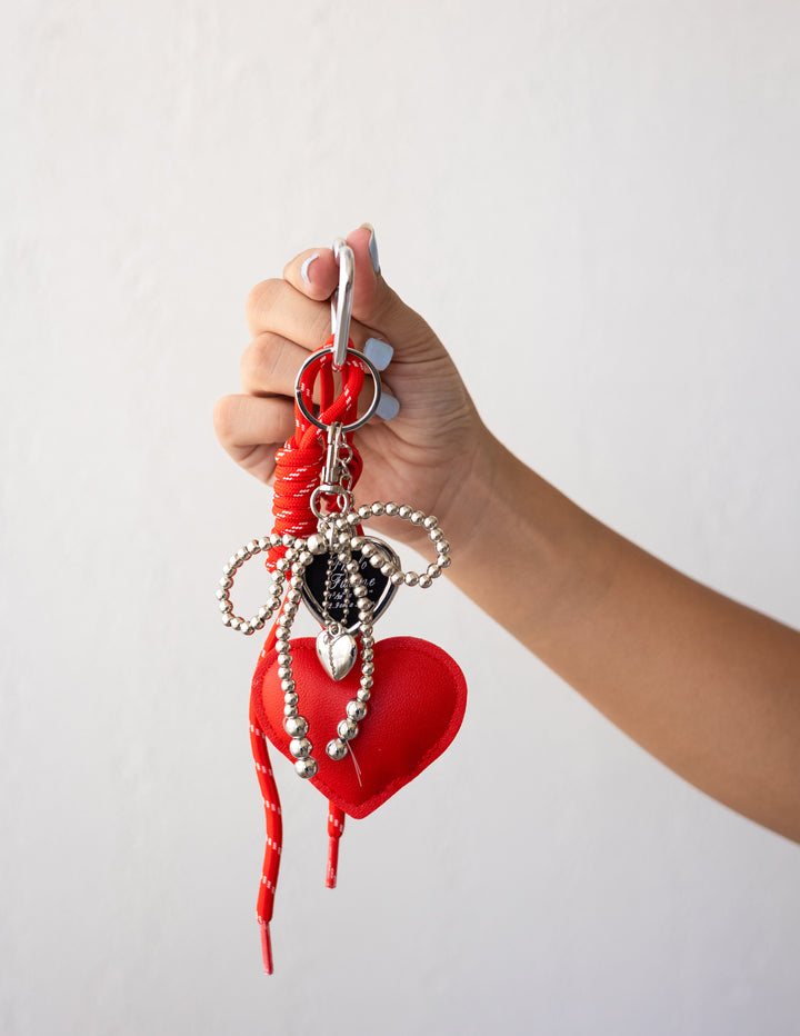 Multiple Red Heart Bag Charm
