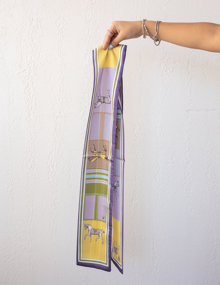 Lavender Ride Polo Caravate Scarf