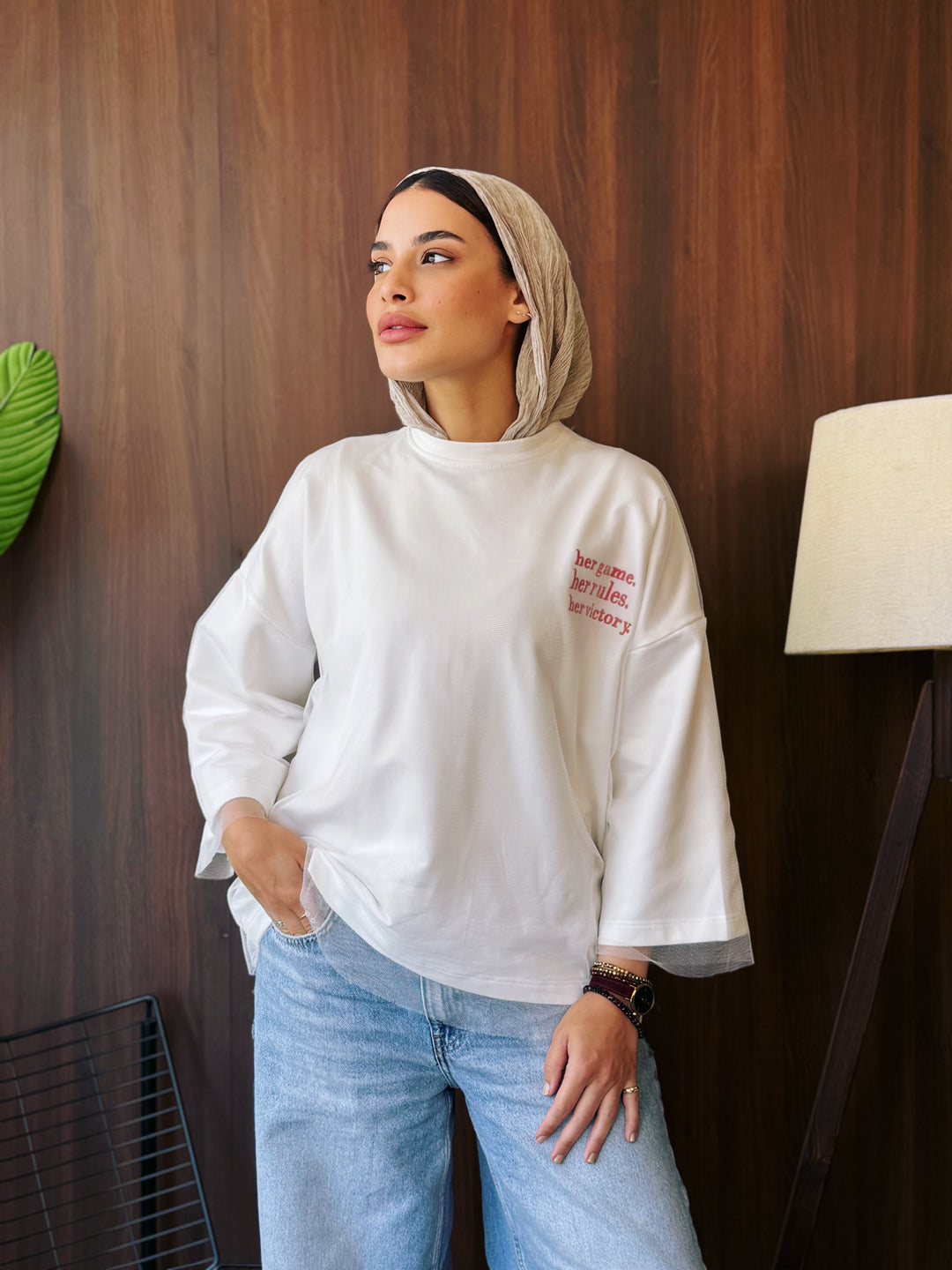 Her Victory Tee In White