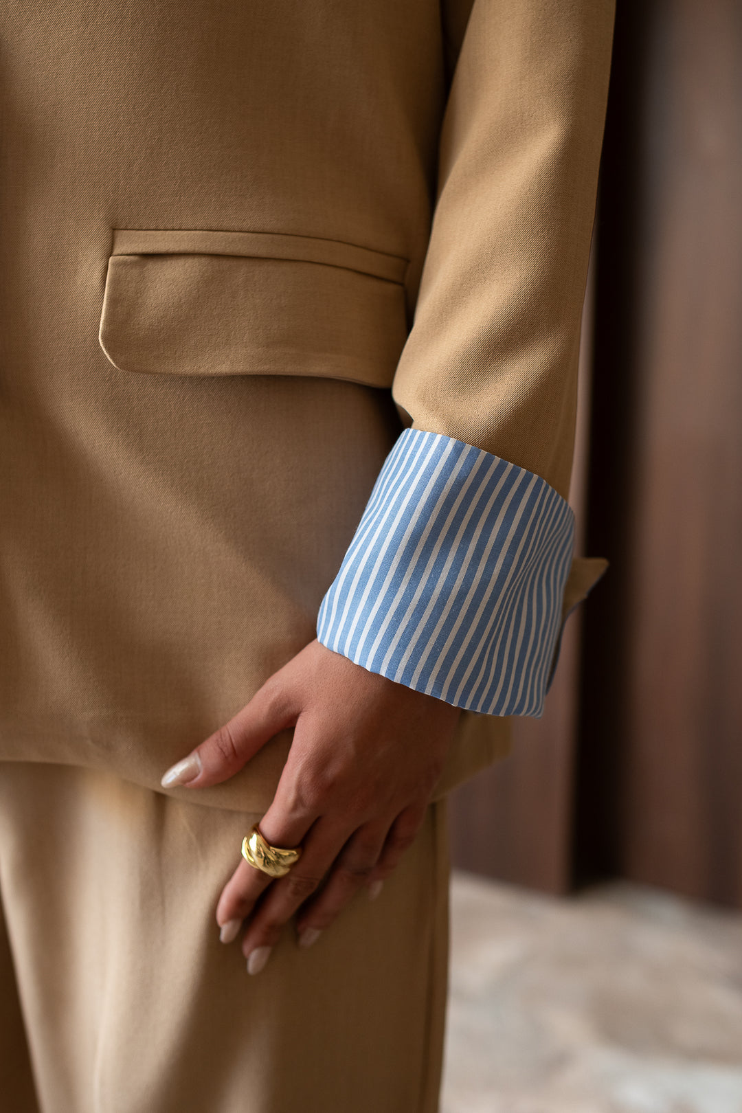 The Classic Mix Blazer - Camel