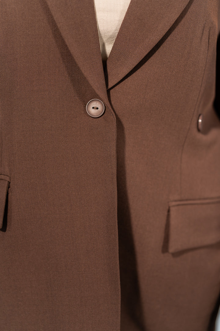 Oversized Tailored Blazer - Espresso