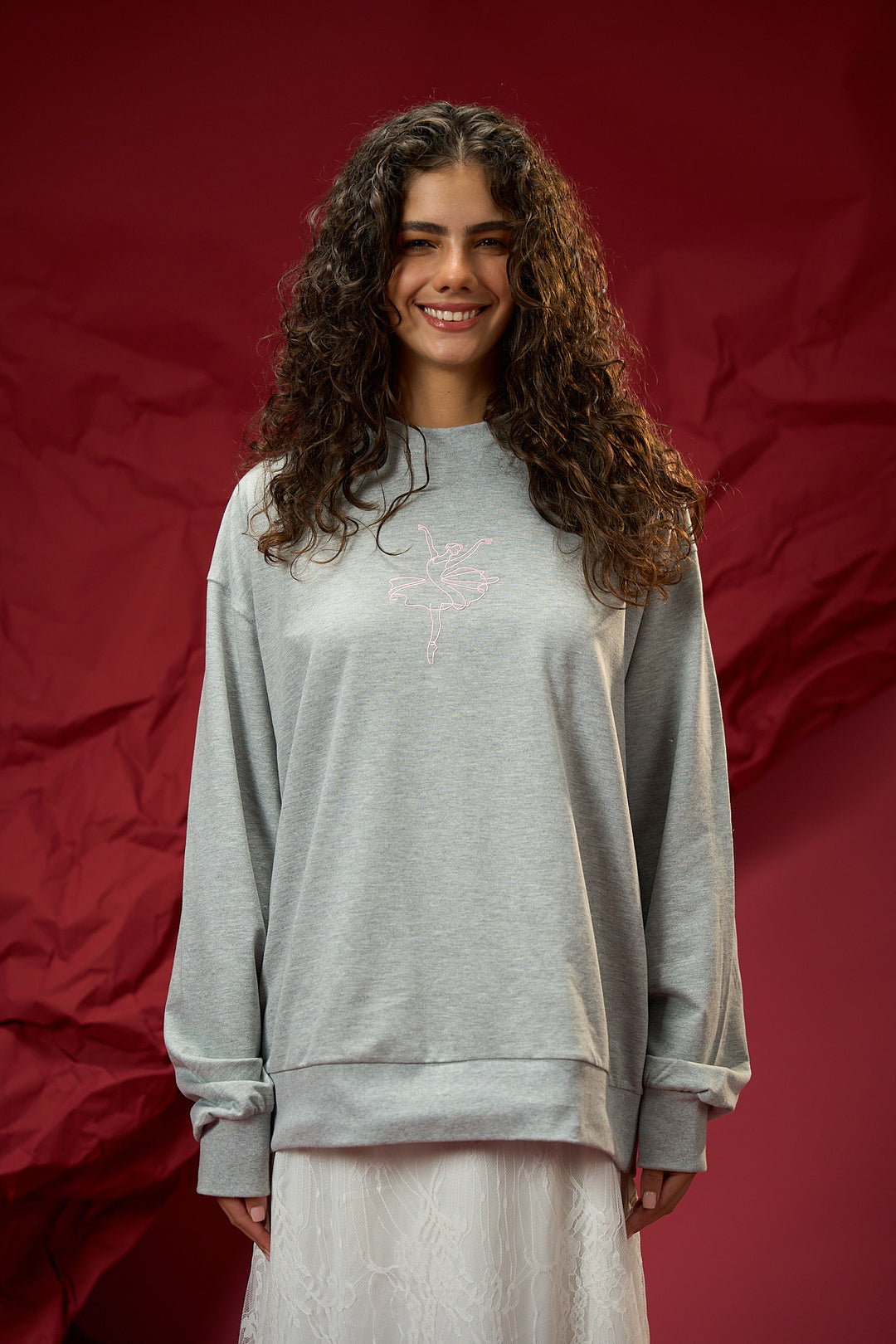 Grey Ballerina Crewneck