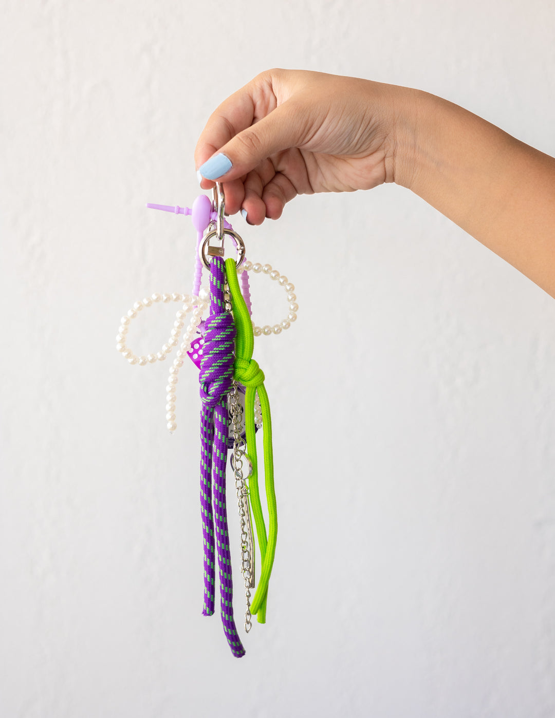 Multiple Purple Pearl Bag Charm