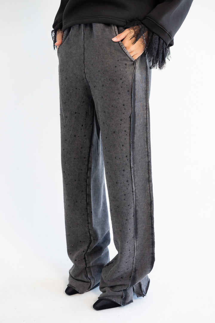 Blingin’ Sweatpants - Washed Grey