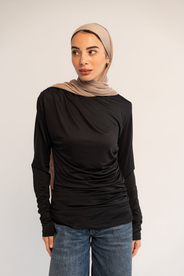 Drape Top Black