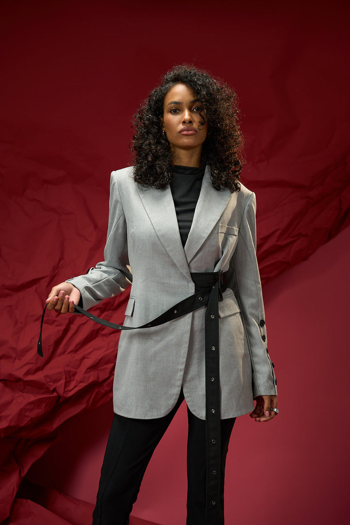 Belt Blazer Grey
