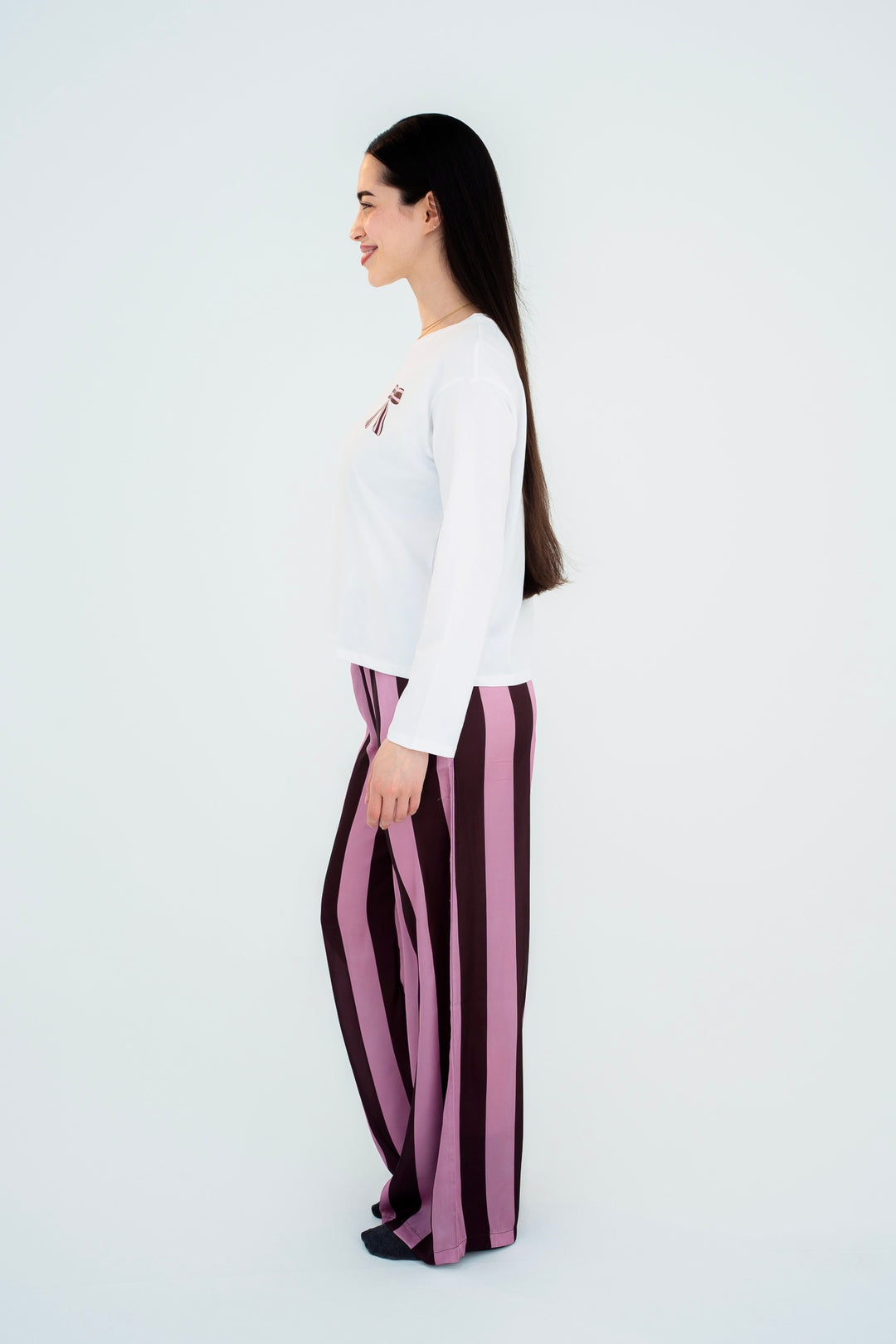 The Silk Stripe Pj’s - Rosè