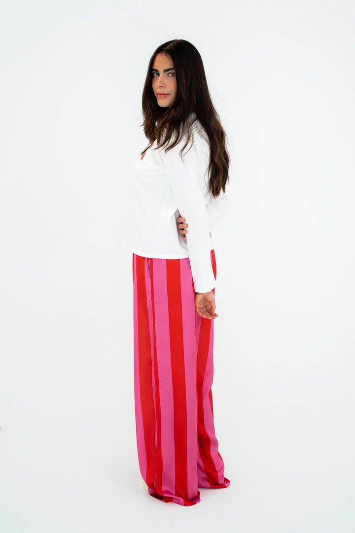 The Silk Stripe Pj’s - Tropical Sunset