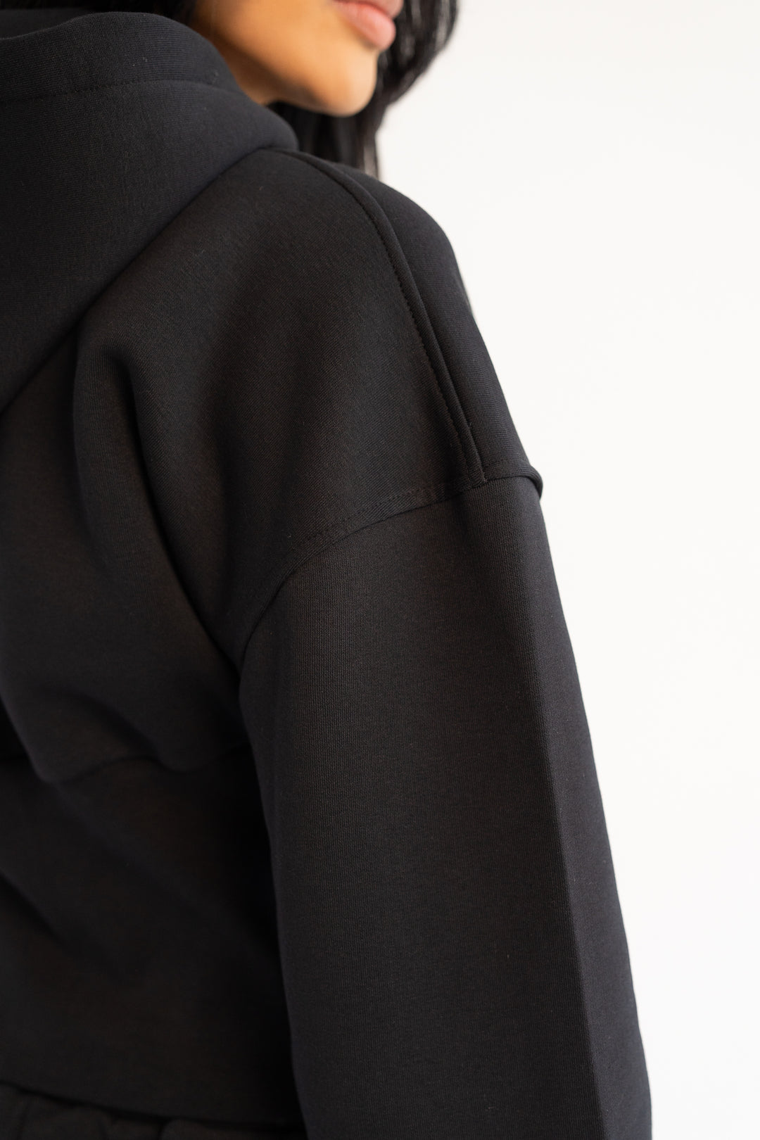 The Long Waist Hoodie - Black