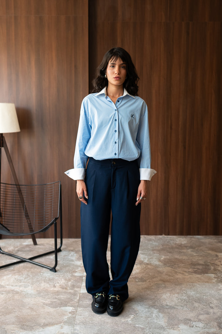 The Tailored Pants - Navy Blue