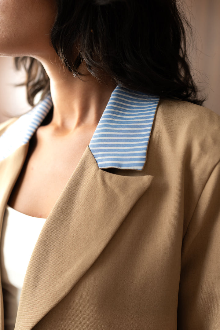 The Classic Mix Blazer - Camel