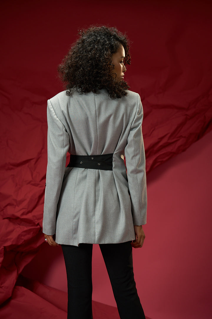 Belt Blazer Grey