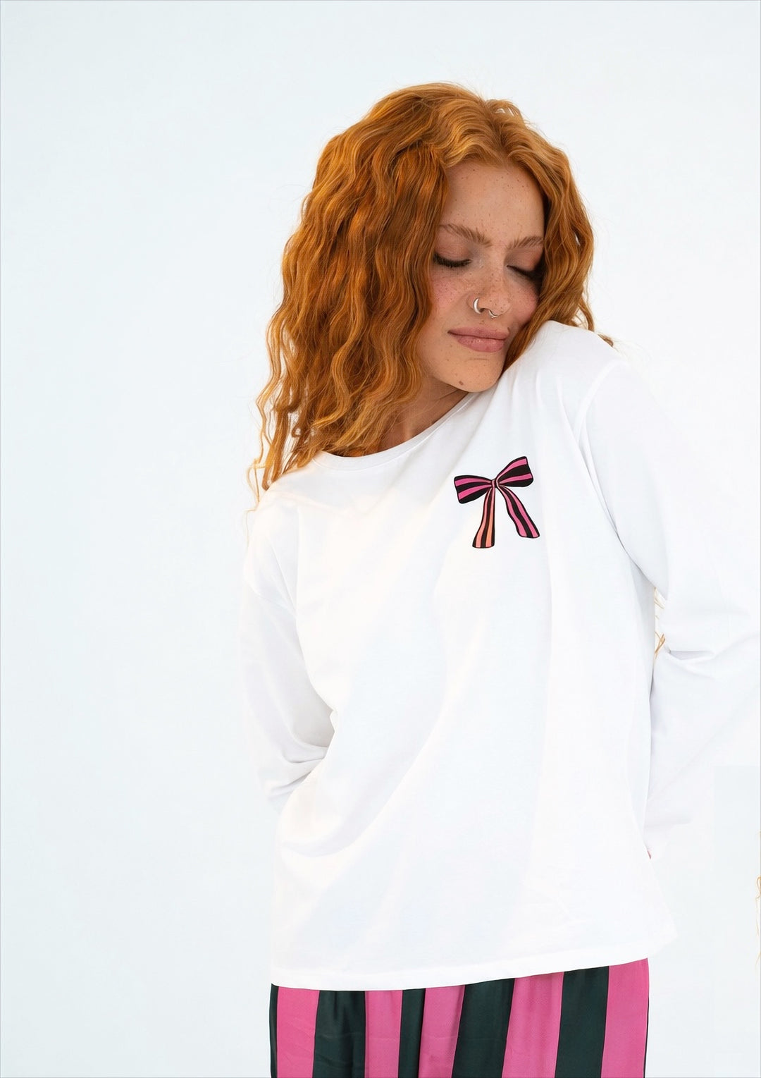 The Silk Stripe Pj’s - Emerald Blush