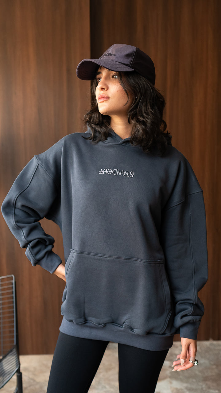 The Back Statement Hoodie - Dark Grey