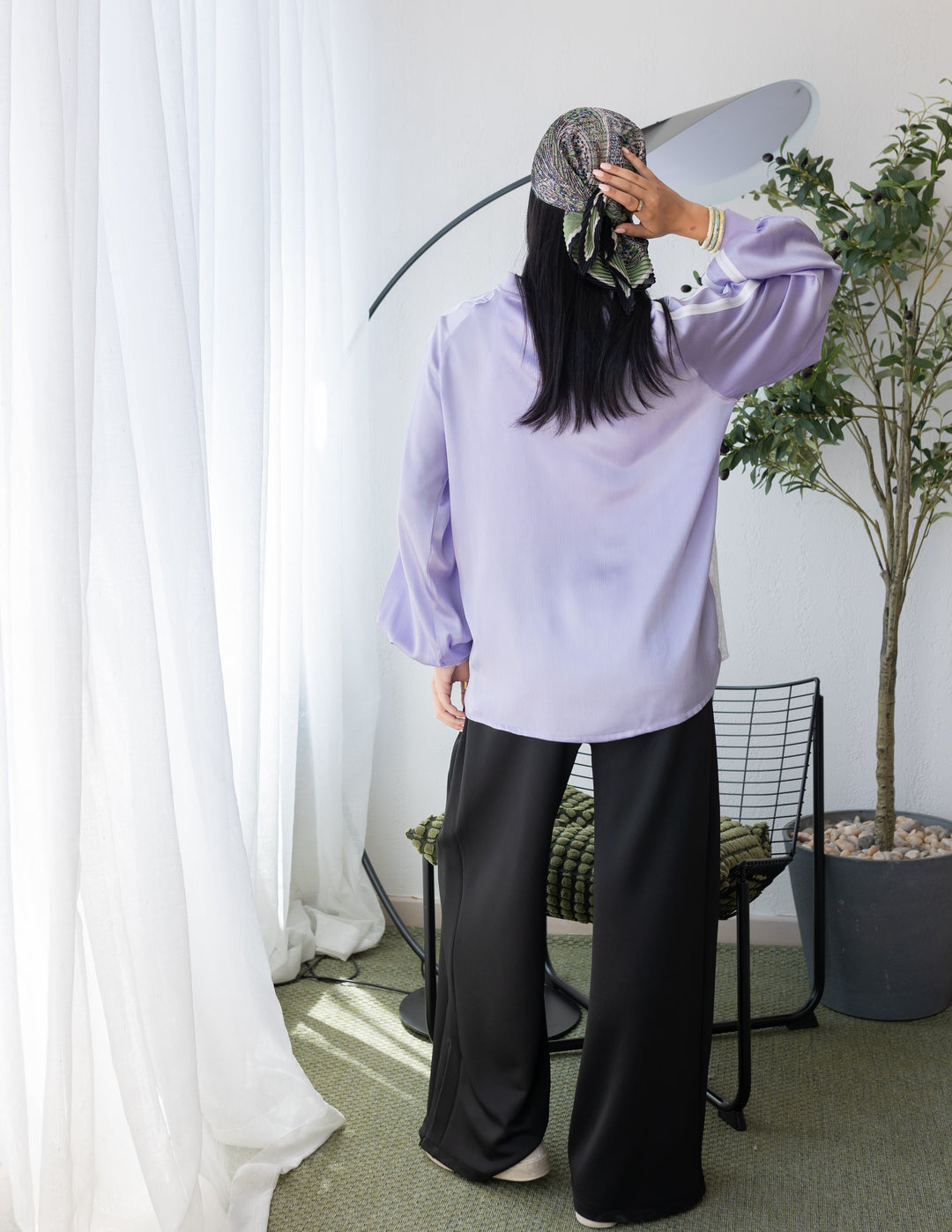 Lavender Printed dentelle T-shirt