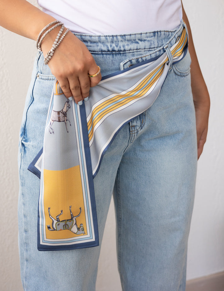 Sky Whisper Polo Caravate Scarf