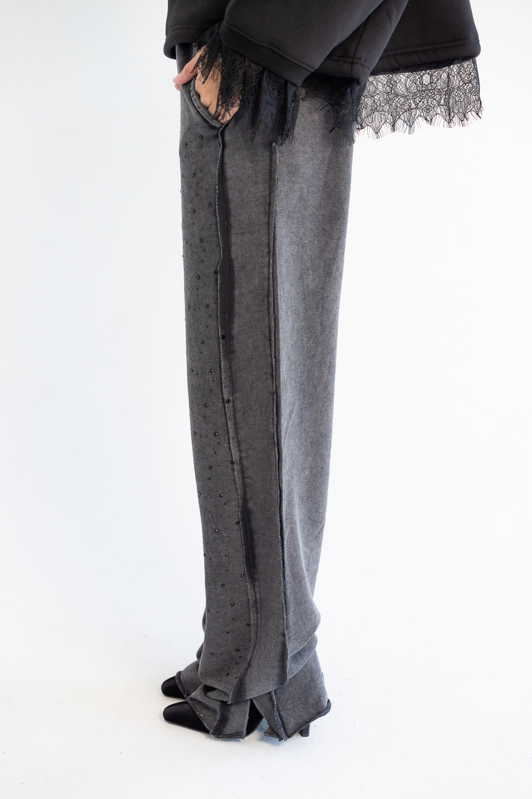 Blingin’ Sweatpants - Washed Grey