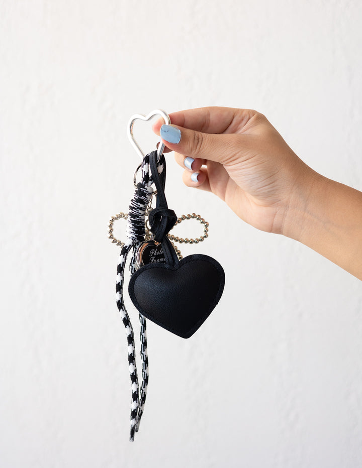 Multiple Black Heart Bag Charm