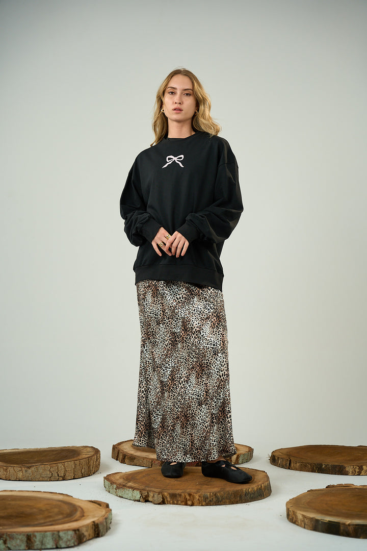 Black Bow Crewneck