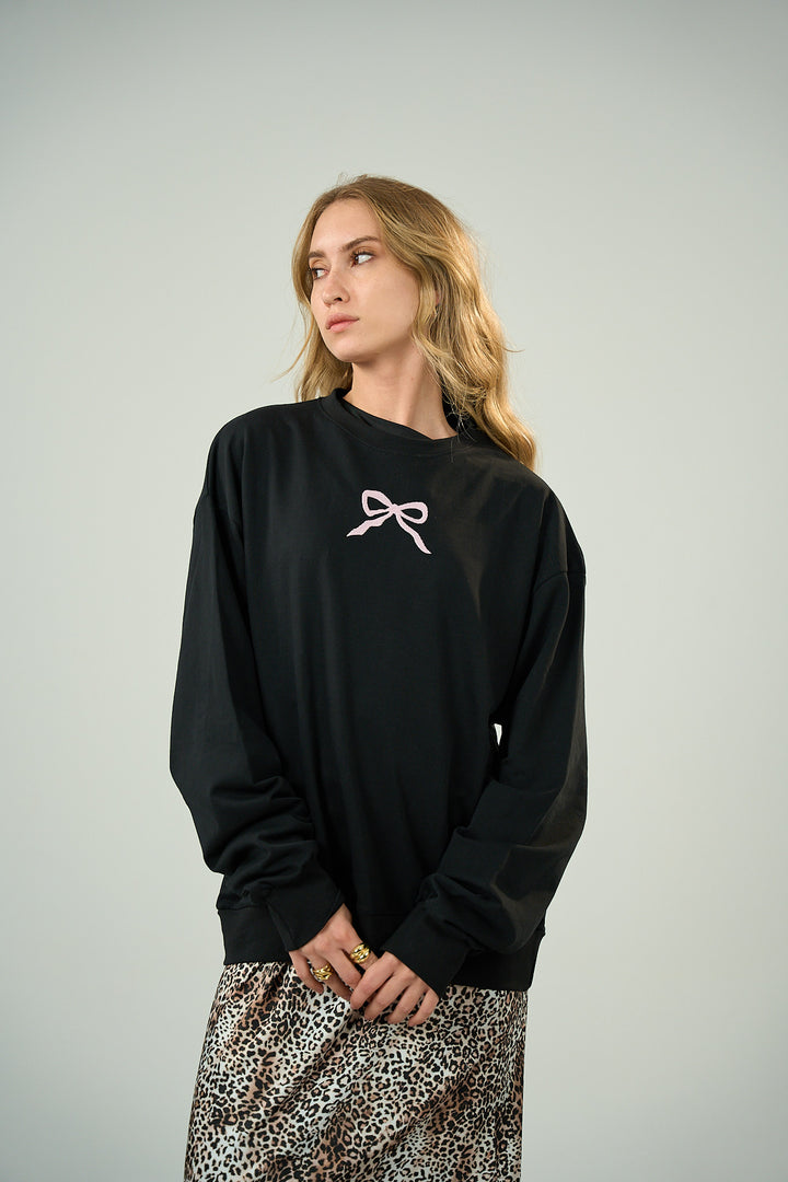Black Bow Crewneck