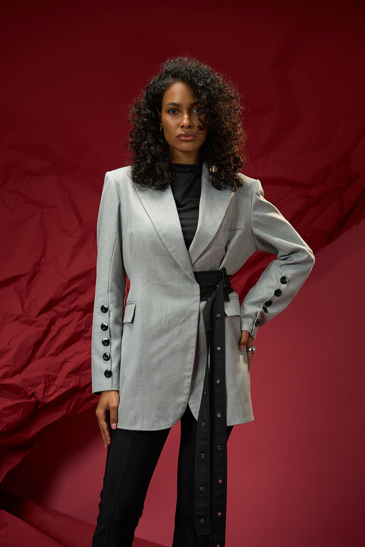 Belt Blazer Grey