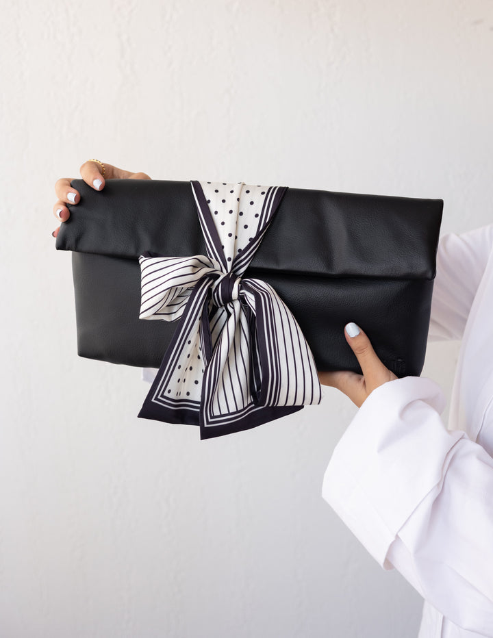Dot Noir Stripes Caravate Scarf