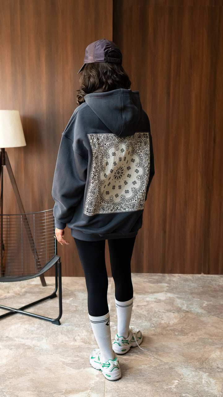 The Back Statement Hoodie - Dark Grey