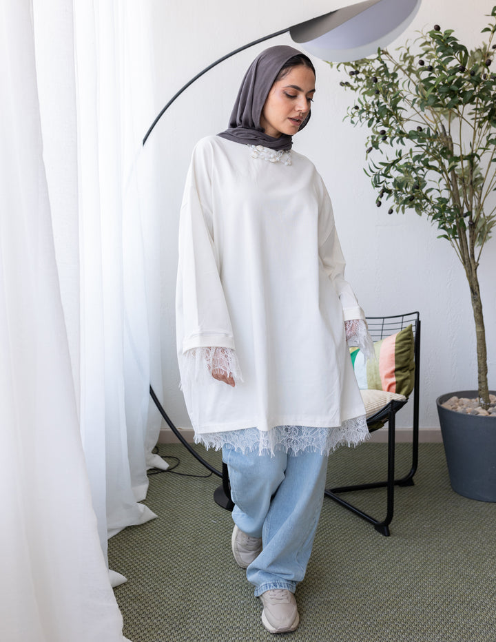 Basic Denttelle White Shirt
