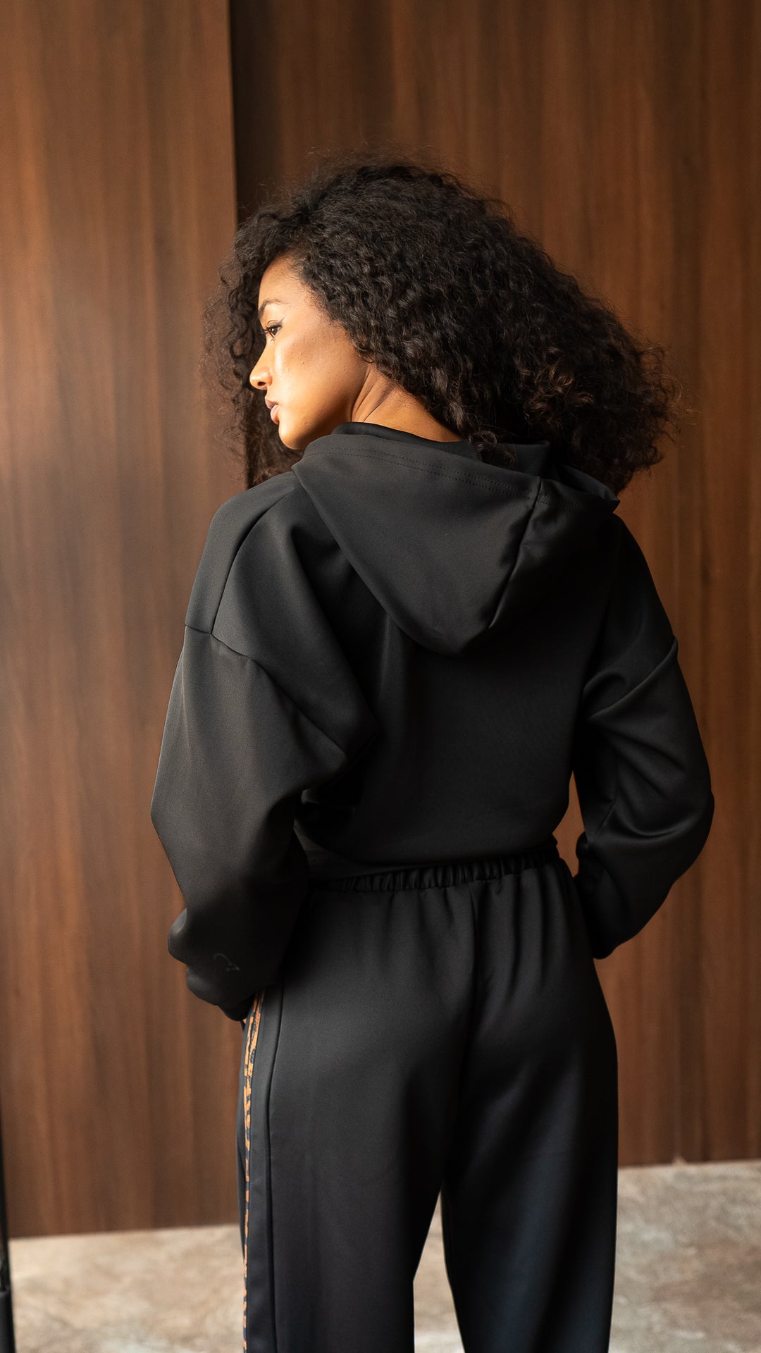 Luxe Zip Hoodie Black