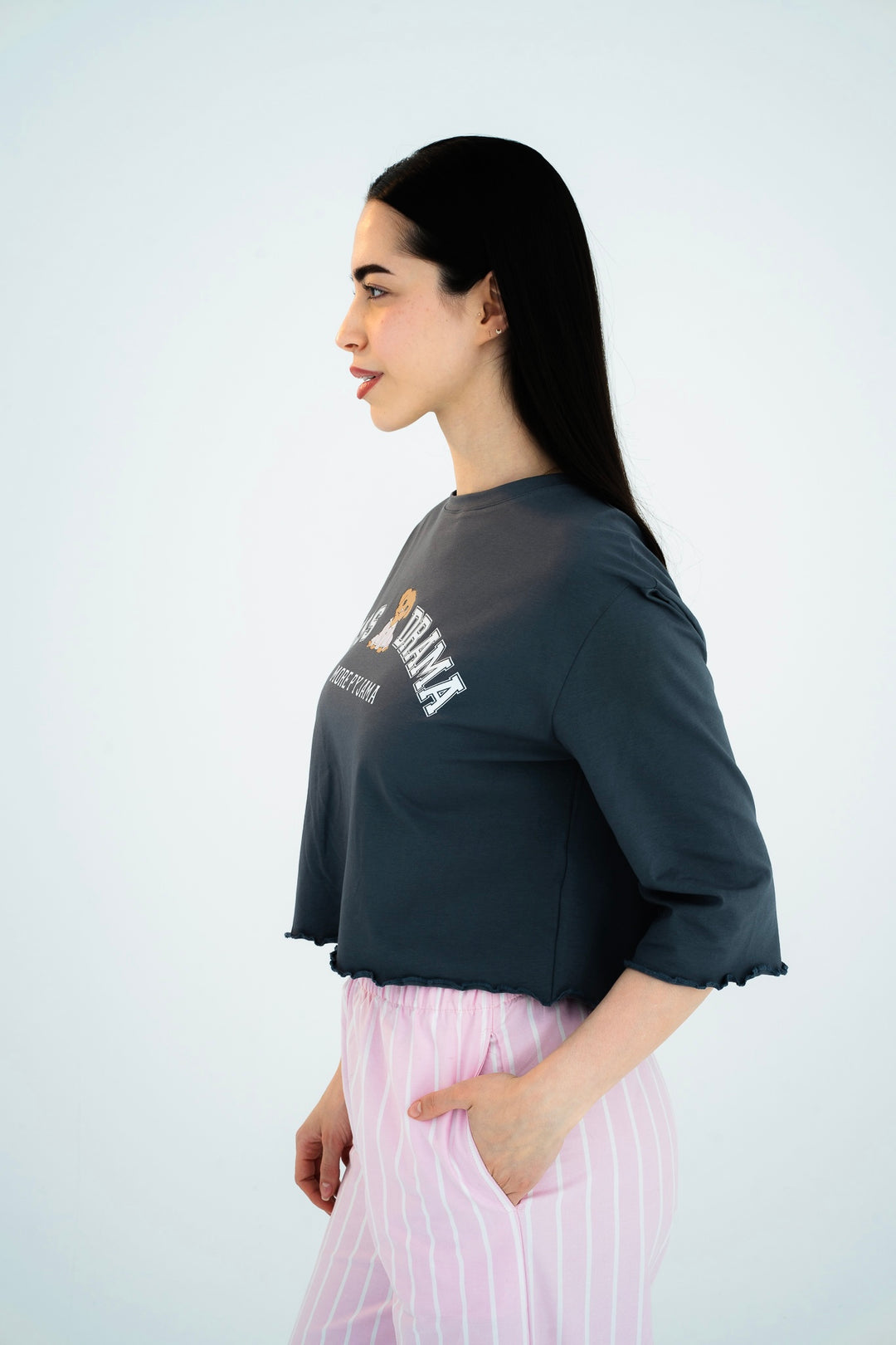 Less Drama More Pyjama - Dusty Rose