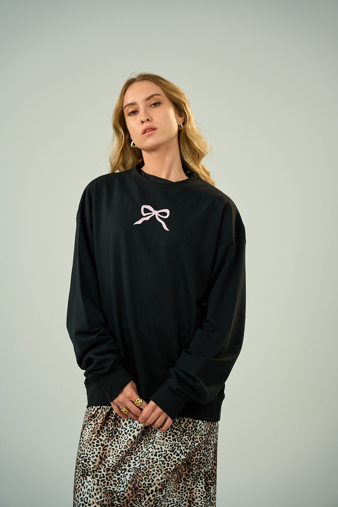 Black Bow Crewneck