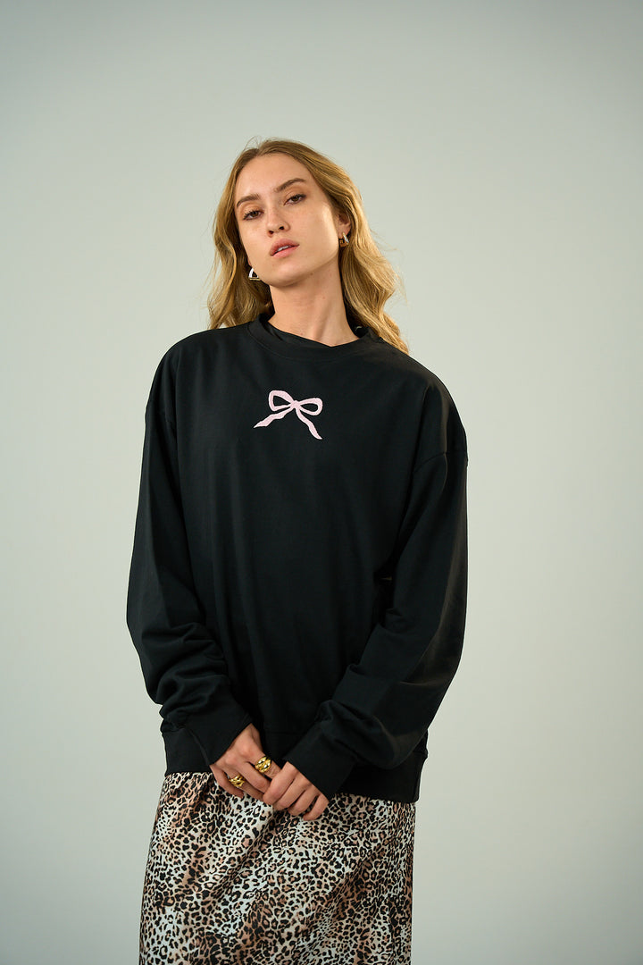 Black Bow Crewneck