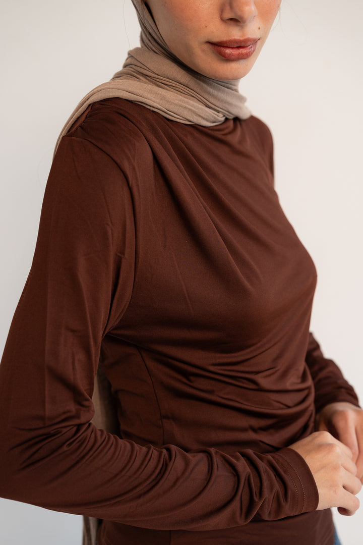 Drape Top Brown