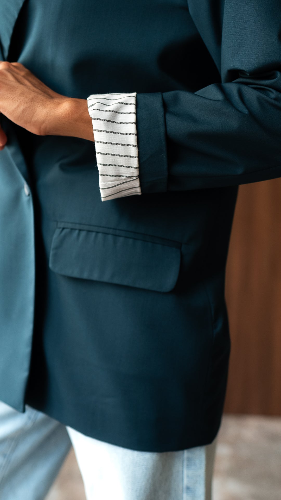 The Old Money Blazer - Teal Green