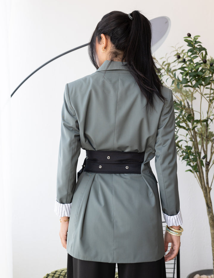 Thyme Green Belt Blazer