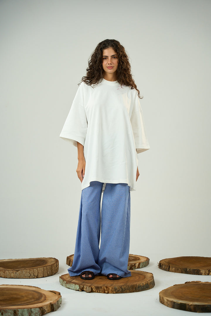 Standout WhiteXPink Oversized Shirt