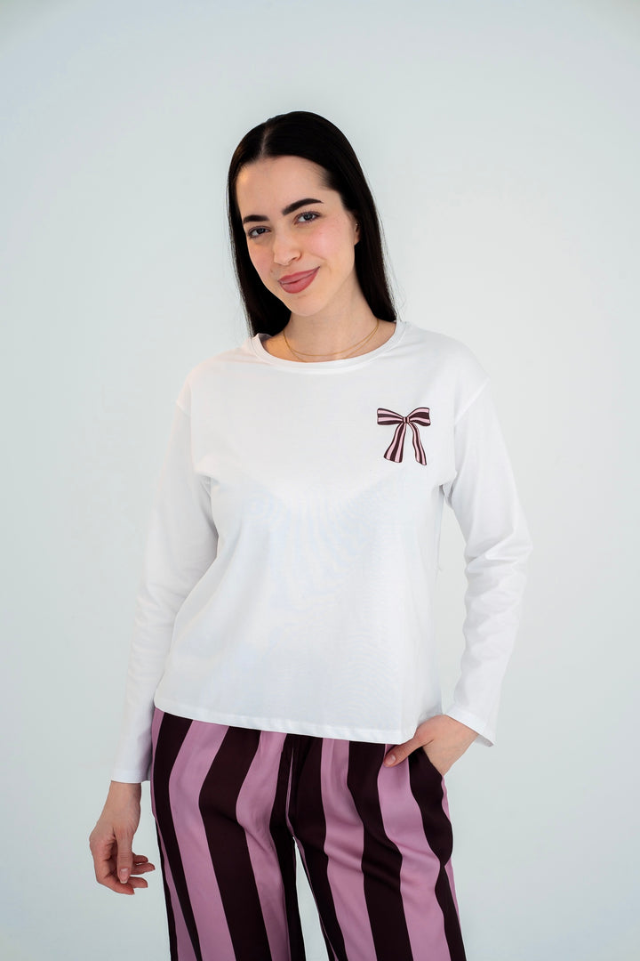 The Silk Stripe Pj’s - Rosè