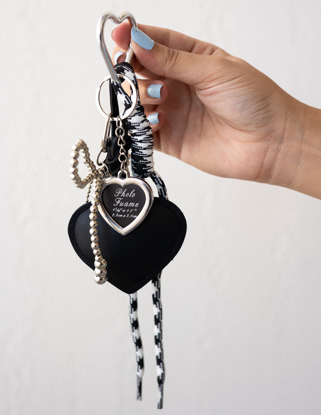 Multiple Black Heart Bag Charm