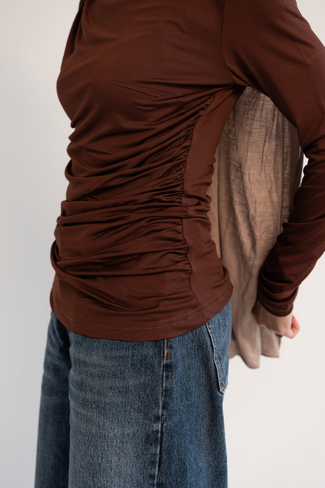 Drape Top Brown