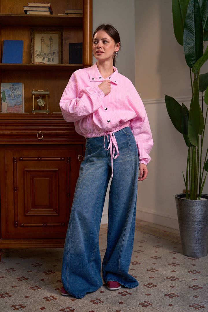 The Stripe Bomber - Cotton Candy