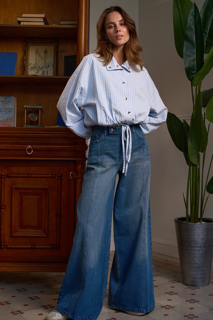 The Stripe Bomber - Blue Mist