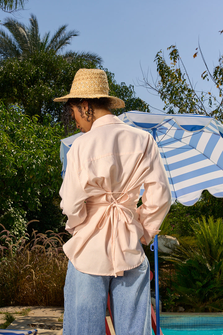 Corset Stripes Orange Shirt