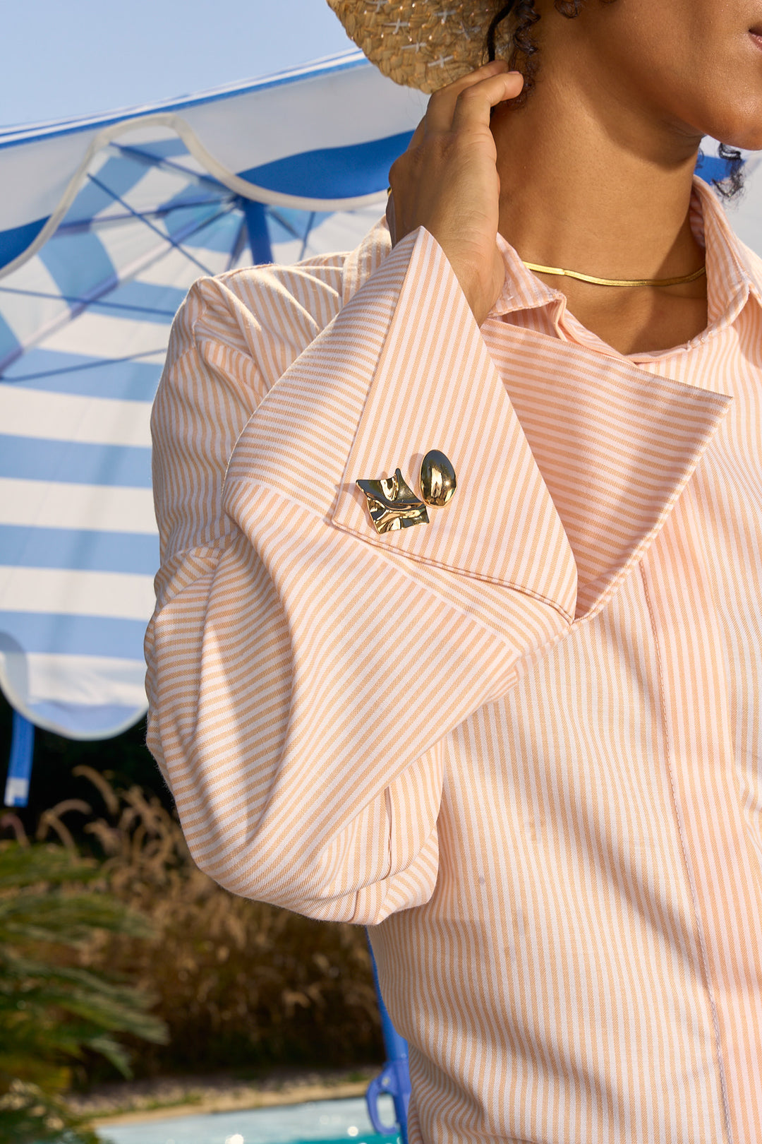 Corset Stripes Orange Shirt