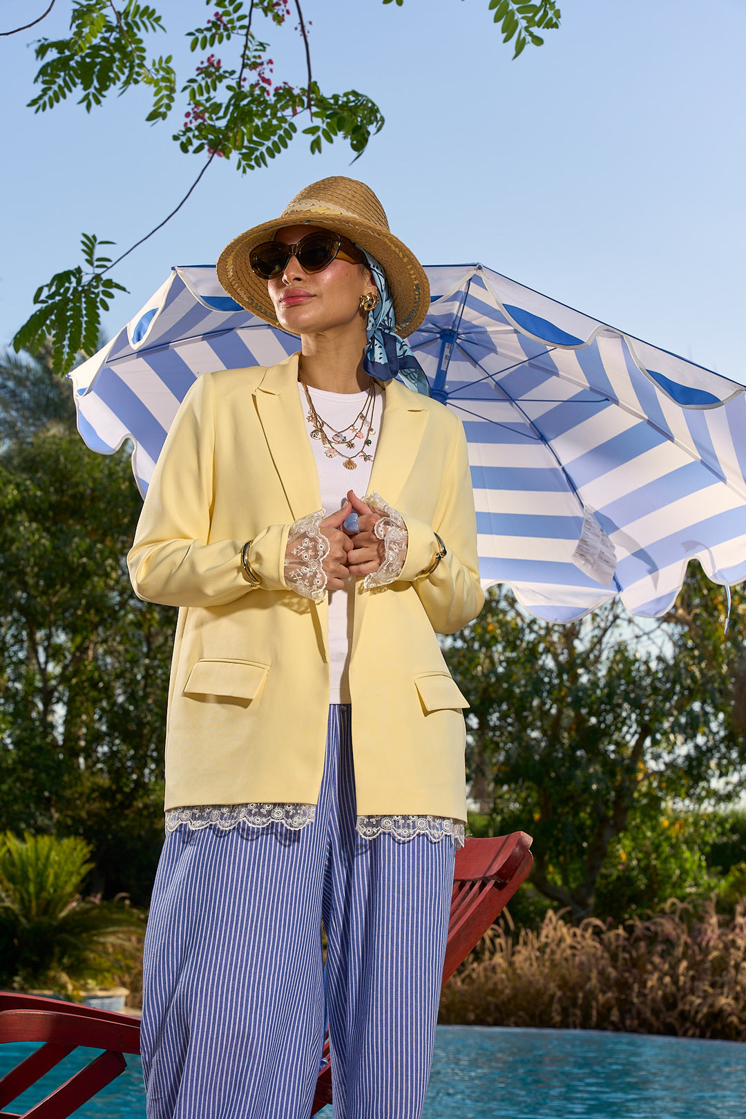 Dentelle Powder Yellow Blazer