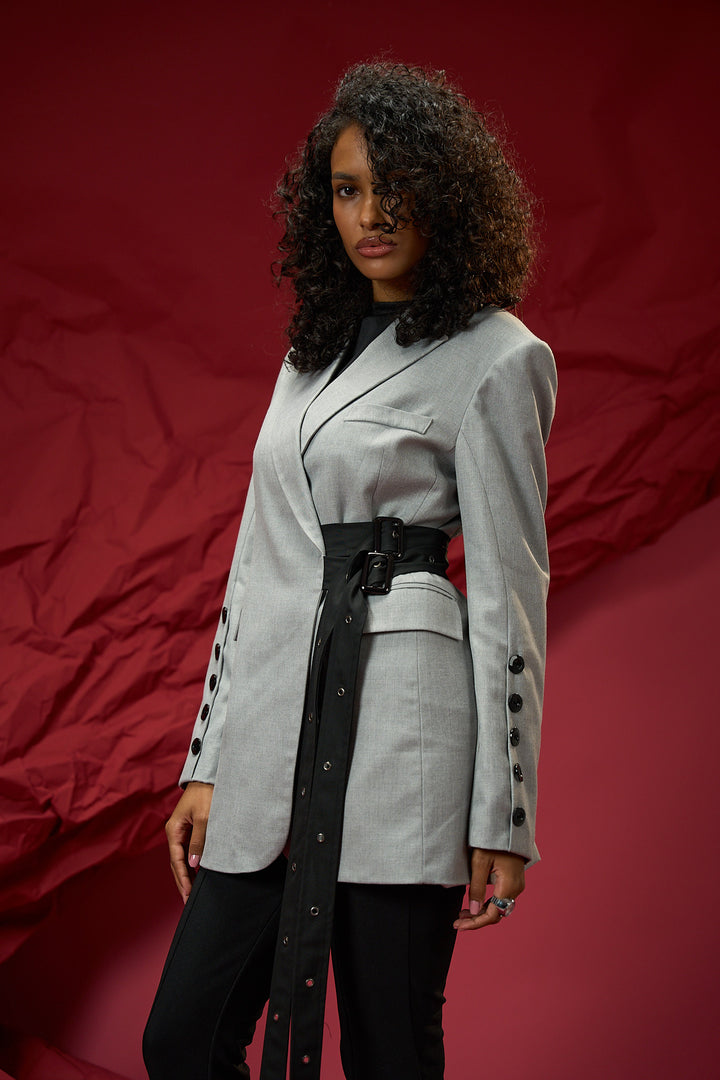 Belt Blazer Grey